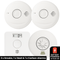Battery Powered Interlinked 2 Smoke Alarms, 1 Heat Alarm & 1 Carbon Monoxide Alarm Kit - For Small Homes With Gas Boiler - AlertX - AlertX