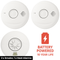 Battery Powered Interlinked 2 Smoke Alarms & 1 Heat Alarm Kit - For Small Homes - AlertX - AlertX