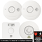 Mains Powered Interlinked 2 Smoke Alarms, 1 Heat Alarm & 1 Carbon Monoxide Alarm Kit with Battery Backup - AlertX - AlertX
